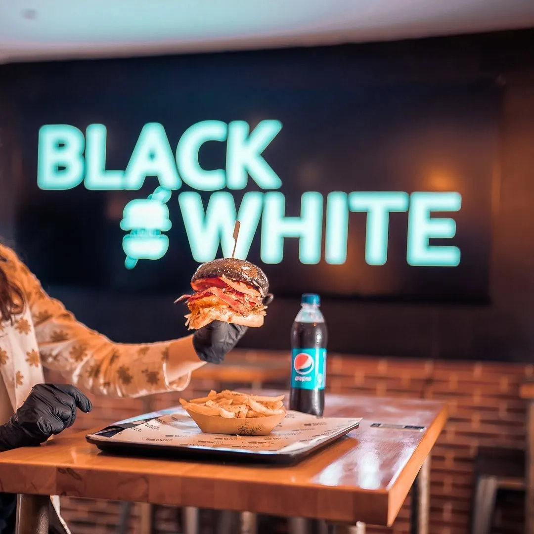 Franchise Black and White Burger